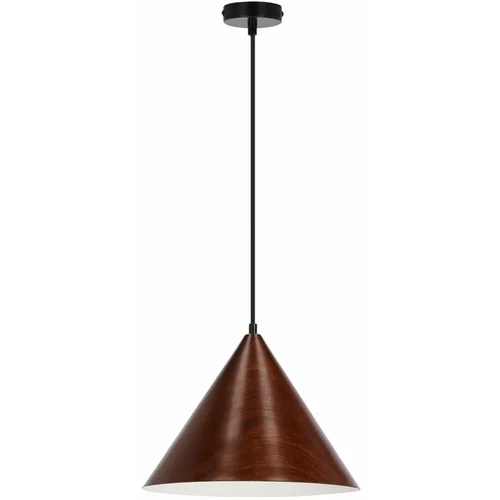 Candellux Lighting Temno rjava viseča svetilka s kovinskim senčnikom ø 32 cm Dunca –