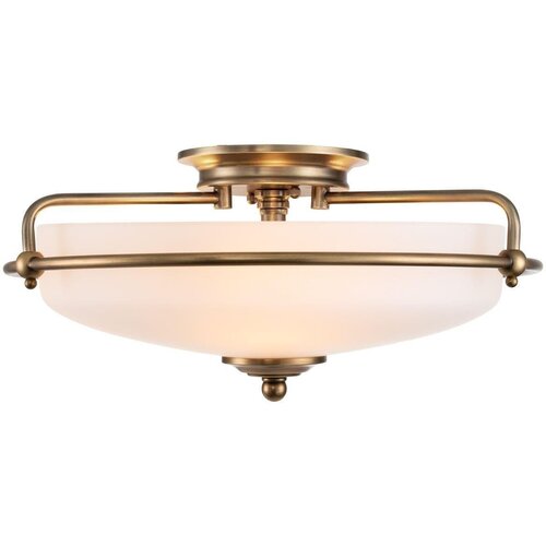 Elstead Lighting Elstead Quoizel Griffin Stropna svetilka Bowl Semi Stropna svetilka iz preperele medenine, (22097994) Cene