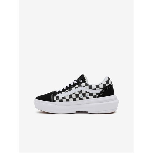 Vans White and Black Checkered Suede Sneaker UA Old S - Ladies Slike