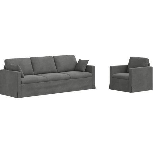  Set sofe 2 pcs Tamno siva 228 x 78 x 80 cm Bar&amp;scaron;un Slike