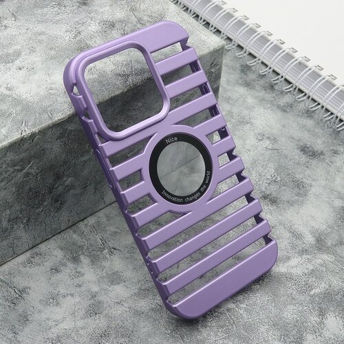Maska lines logo cut za iphone 15 pro/ ljubičasta Slike