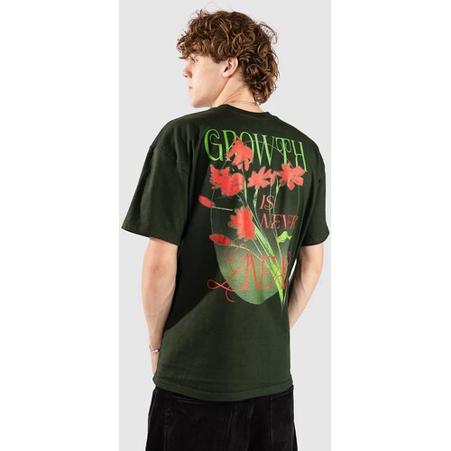 Dravus Linear Flora Boxy T-shirt forest green Slike