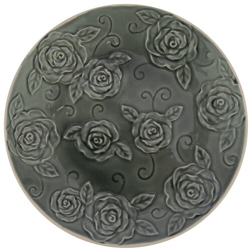 Antic Line tamnozeleni ukrasni tanjur Rose, ⌀ 25,5 cm Cijene