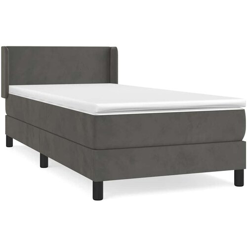 Box spring krevet s madracem tamnosivi 90x190 cm bar&amp;scaron;unasti Slike
