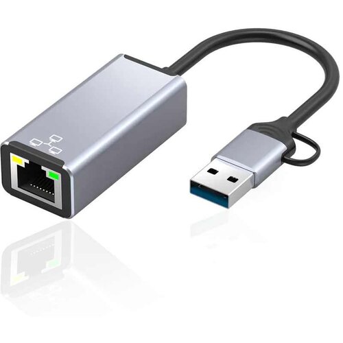 HC-72Q 2 U 1 USB /TIP C ETHERBET ADAPTER 1000MBS Slike