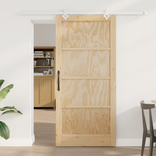 vidaXL klizna vrata s setom opreme 93x202 cm Čvrsti bor, unutarnja vrata Cijene