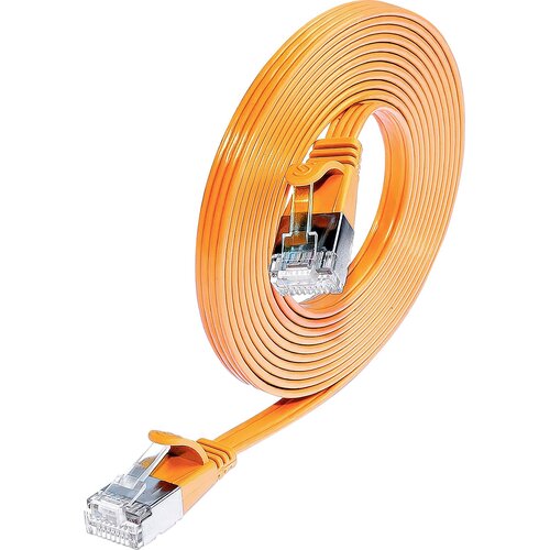 Wirewin 9120064012052 RJ45 omrežni kabel\, Patch kabel CAT 6a U/FTP 0.25 m oranžna 1 kos, (20419883) Slike