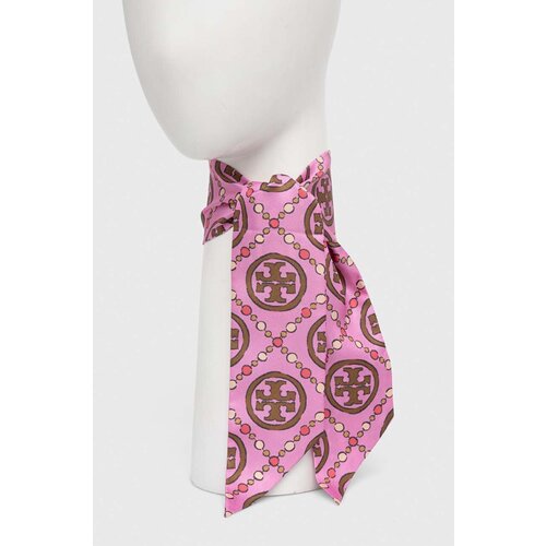 Tory Burch Svilen &amp;scaron;al roza barva Slike