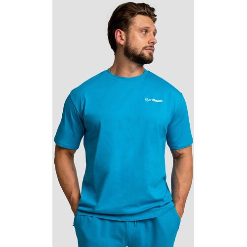 GymBeam Mu&scaron;ka Oversized majica Limitless Aquamarine Cene