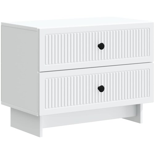 VidaXL Nočna omarica Bela 62 x 34,5 x 47,5 cm Inženirski les, (5000298724) Slike