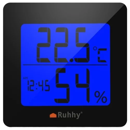  Višenamjenski elektronički LCD termometar crne boje