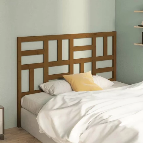  Uzglavlje za krevet boja meda 126 x 4 x 104 cm masivna borovina