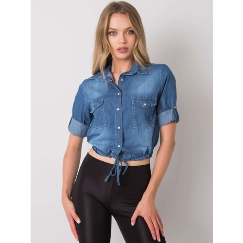 RUE PARIS Shirt-RO-KS-5432.07P-blue Cene