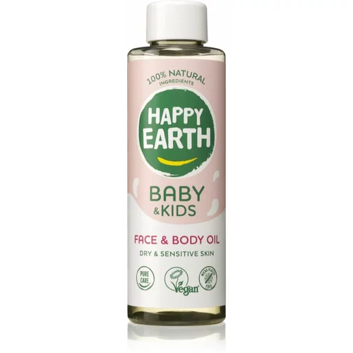 Happy Earth Baby & Kids 100% Natural Face & Body Oil olje za telo za suho in občutljivo kožo 150 ml