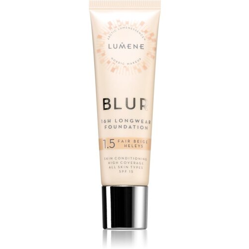 Lumene Blur 16h Longwear dolgoobstojen tekoči puder SPF 15 odtenek 1,5 Fair Beige 30 ml Cene