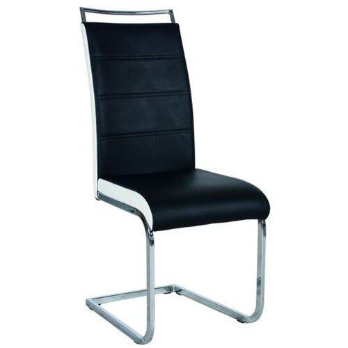  Stolica H441 CHROM - crno - bijela Cene