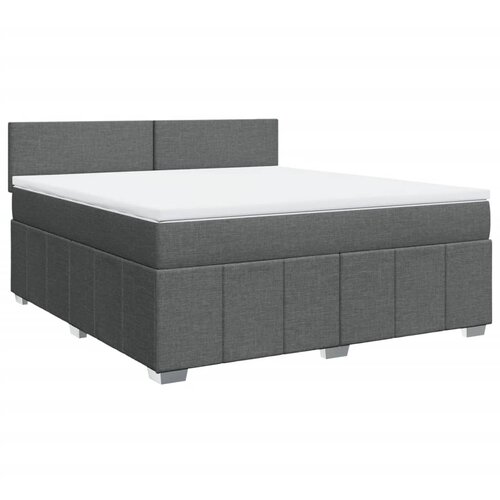 Maison Chic Box spring postelja - Vzmetna postelja z vzmetnico temno siva 180x200 cm blago SL24072, (21891431) Cene