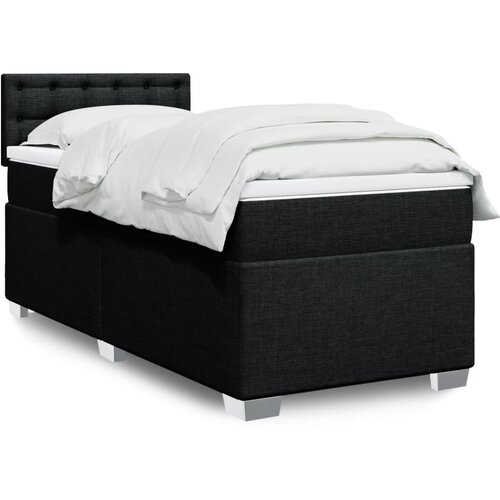 vidaXL Box spring postelja z vzmetnico črna 80x200 cm blago Cene