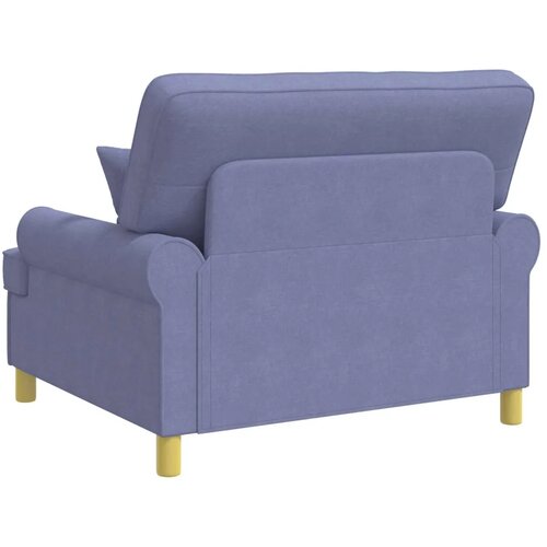  XXL fotelja s jastucima Traper plava Tkanina - Trapere plave boje 85 cm Slike