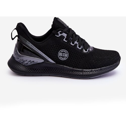 Big Star Men's Comfortable Sneakers Memory Foam LL174103 Black Cene