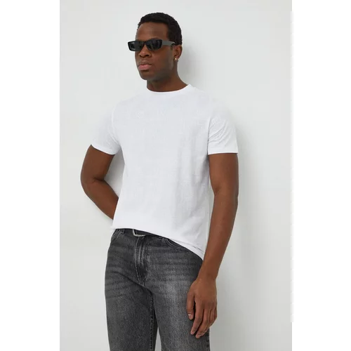 Karl Lagerfeld Pamučna majica za muškarce, boja: bijela, s uzorkom