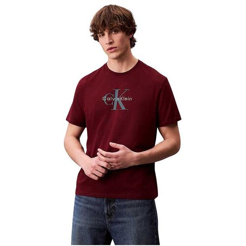 Calvin Klein bordo pamučna mu&amp;scaron;ka majica Slike