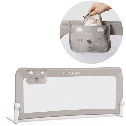 Nukido Gray Bed Safety Guard - 150 x 66 x 35 cm for Child Safety, (21740432) Cene