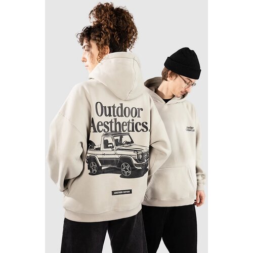 Another Cotton Lab Outdoor Aesthetics Washed Pulover s kapuco grey Cene