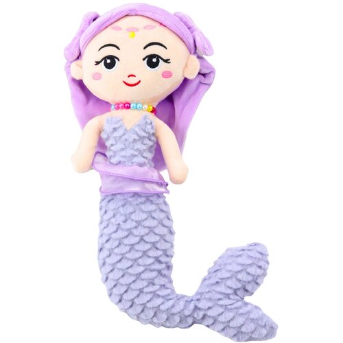  igračka sirena s pletenim repom 32 cm - ljubičasta Slike