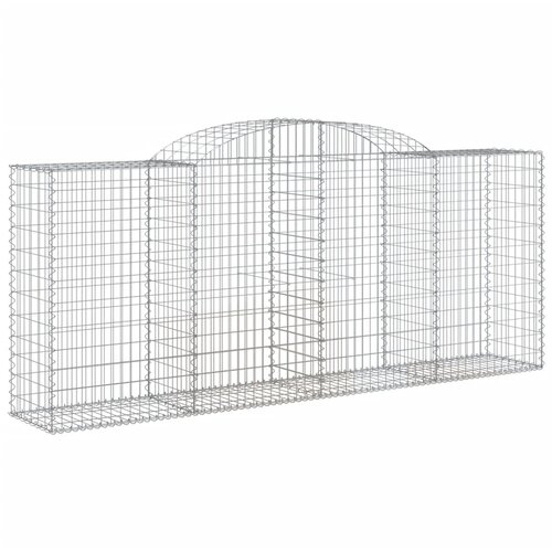  Lučne gabionske ko&amp;scaron;are 12kom 300x50x120/140cm pocinčano željezo Slike
