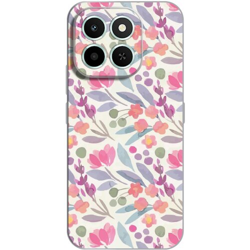  Maska za Honor X6c Watercolor Flowers Silikonska Print Slike