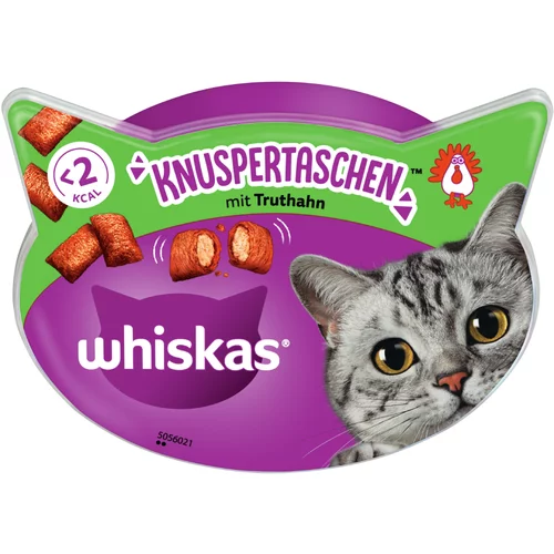 Whiskas 2 + 1 gratis! priboljški za mačke - Hrustljavi žepki: puran (3 x 60 g)