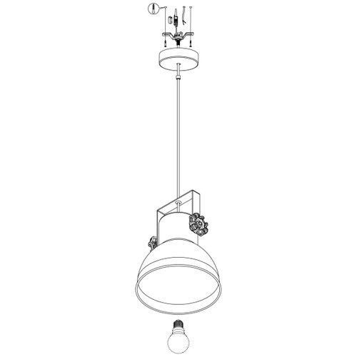 Eglo 49619 - visilica na sajli barnstaple 1xE27/40W/230V Slike