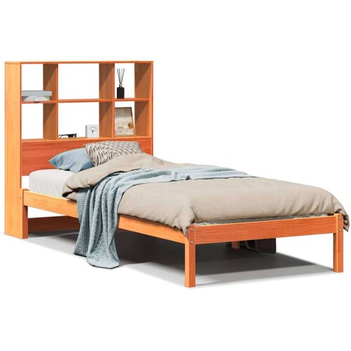 vidaXL Krevet s regalom za knjige bez madraca 75 x 190 cm od borovine Cene