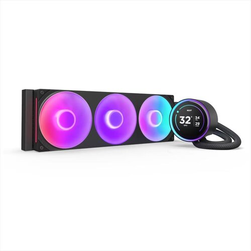 NZXT Kraken 360 Elite V2 RGB kući&scaron;te za procesor sa vodenim hlađenjem, 1x360mm F360 RGB jezgro ventilatora, RGB kontroler, sa 2.72" IPS ekranom, RL-Kr36E-B2 Cene