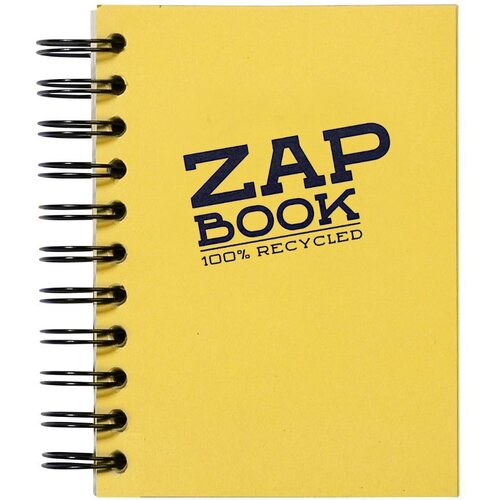 Clairefontaine Zap book A6 80gr 160L, mix boja, spiralni uvez, bjanko, 100% reciklirani papir Slike