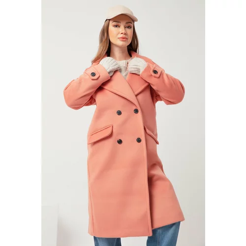 Lafaba Coat - Pink - Double-breasted
