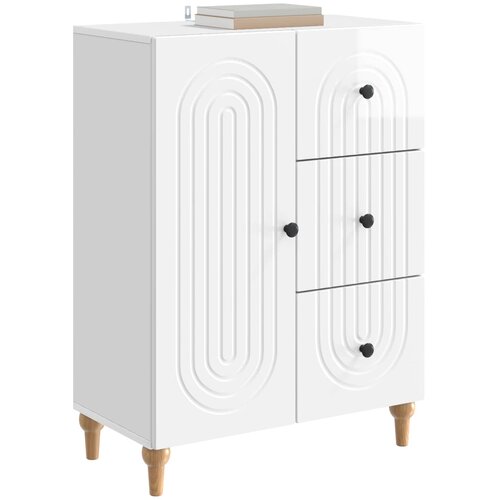  Kreveta s ladicama Bijela visokog sjaja 66 x 34,5 x 90 cm Slike