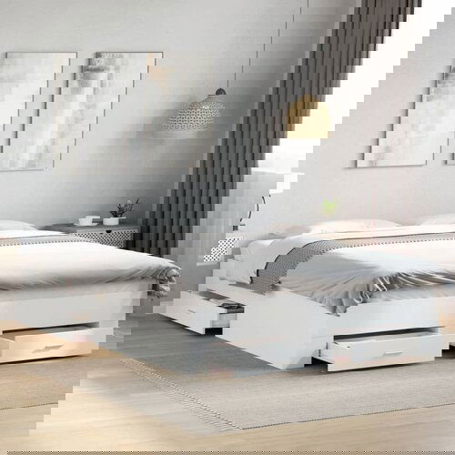 Furnova Posteljni okvir s predali bel 140x200 cm inženirski les, (21941553) Slike