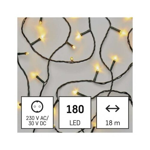 Emos LED božična veriga, 18 m, zunanja in notranja, topla bela, časovnik D4AW04 Slike