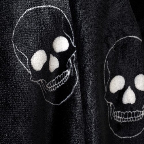 Catherine Lansfield Tamno siva deka za bebe od mikropli&amp;scaron;a 130x170 cm Skulls &amp;ndash; Slike