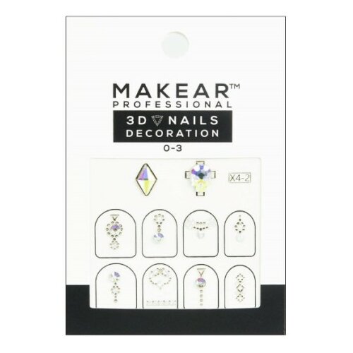 Makear NAIL ART 09 Dekorativne nalepnice za nokte sa cirkonima Slike