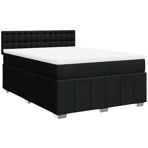 Maison Chic Box spring postelja - Vzmetna postelja z vzmetnico črna 160x200 cm blago SL17745, (21882401) Cene