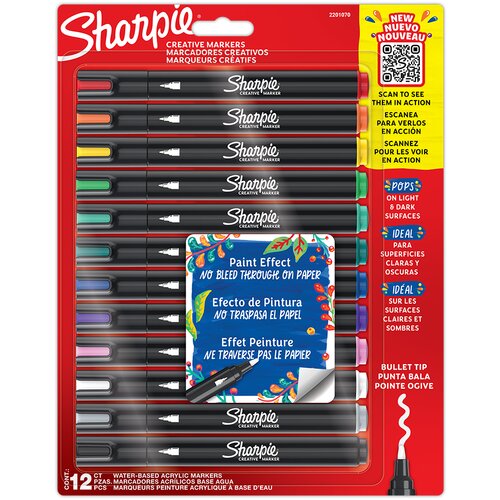 Sharpie akrilni marker set 1/12 obli vrh Cene