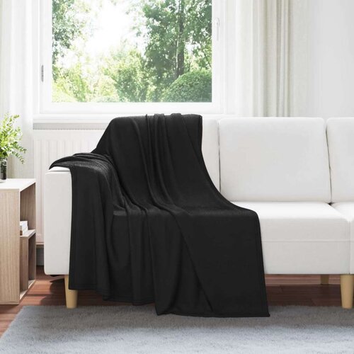  Odeja Črna 170 x 130 cm Flis, (5000288246) Cene