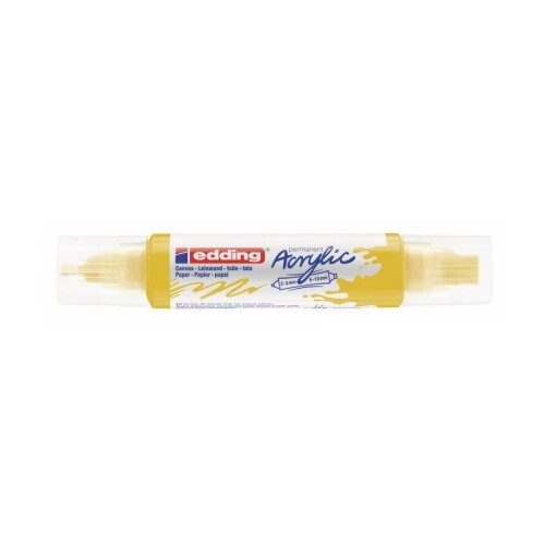  Akrilni marker E-5400 double-liner sa dva vrha Edding žuta Slike