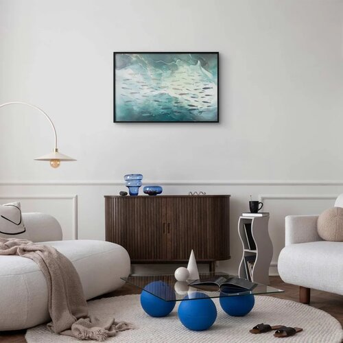  Plakat - School of Small Fish 42x29.7 Crni okvir Slike