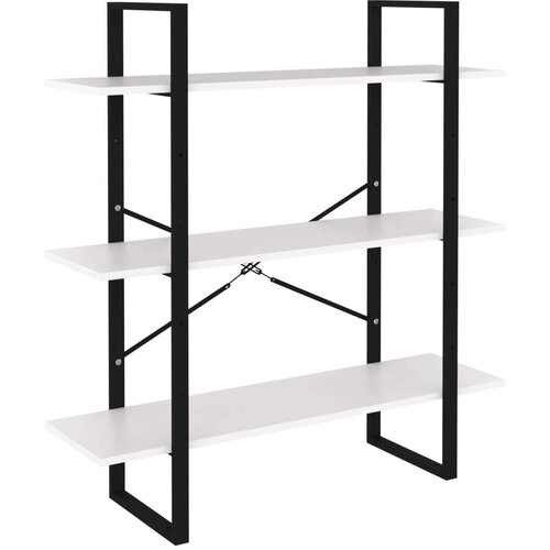 VidaXL Knjižna omara bela 100x30x105 cm iverna plo&amp;scaron;ča Slike