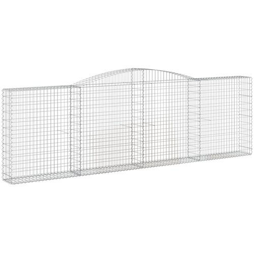  Lučne gabionske ko&amp;scaron;are 10kom 400x30x120/140cm pocinčano željezo Slike