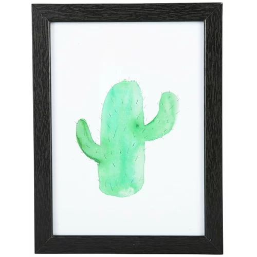 PT LIVING Stenska slika v črnem okvirju Kaktus, 13 x 18 cm